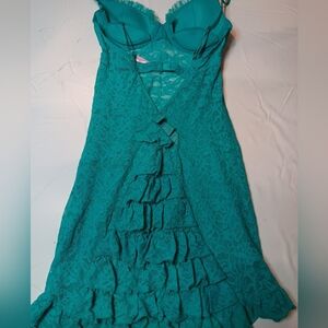 VICTORIA'S Secret Teal blue The Lacie Bustle Back Lingerie Sleepwear M